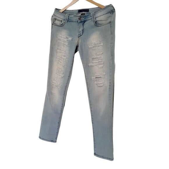 Freehold Distressed Stretchy Studded Back Pocket Jeans Size 7 - Picture 3 of 8